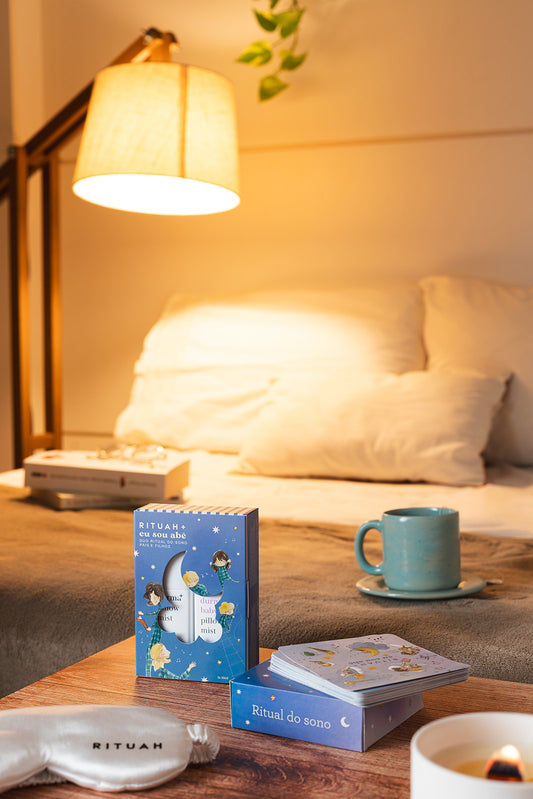 Kit Ritual do Sono Pais e Filhos: Pillow Mist Durma+ e Durma+ Baby & The Mantra Durma+ (Edição Limitada Rituah + Eu Sou Abê)